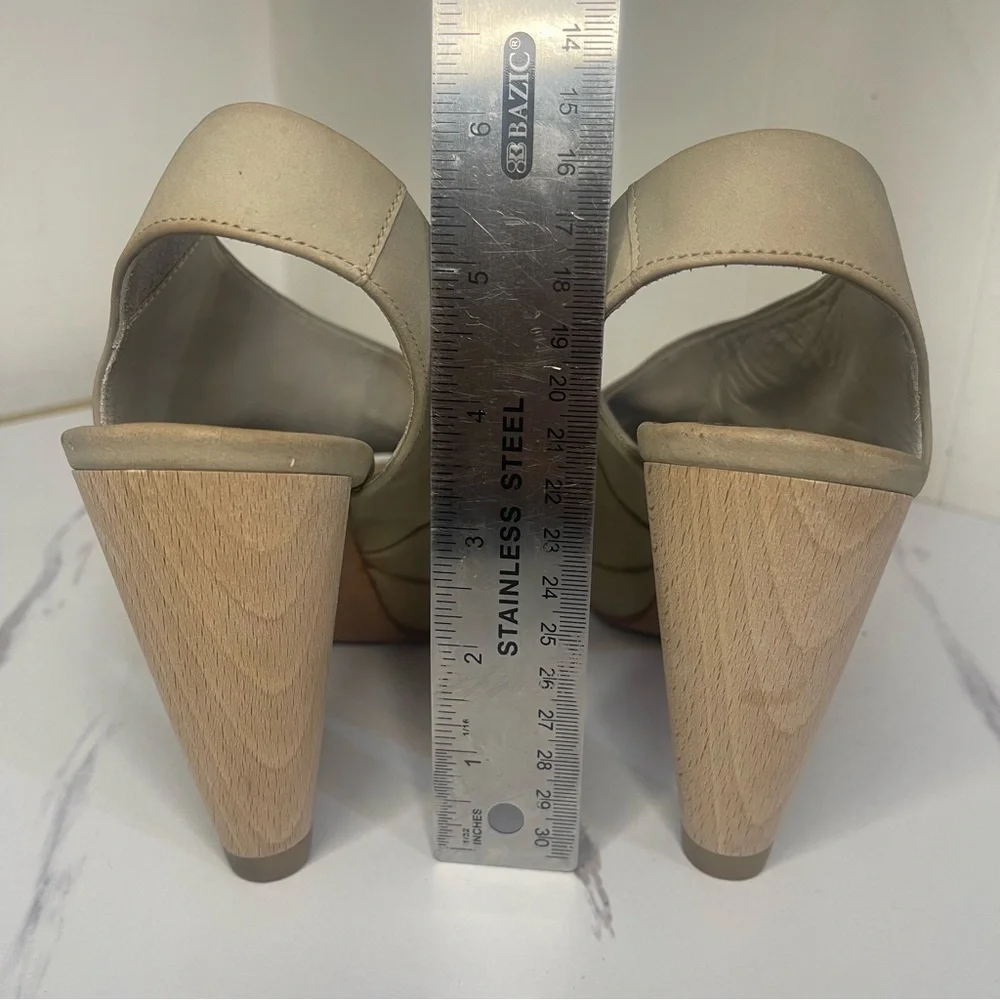 COCLICO LARKSPUR Ruched Leather Open Toe Sandal MADE IN SPAIN  EU Sz 37.5/US 7.5
